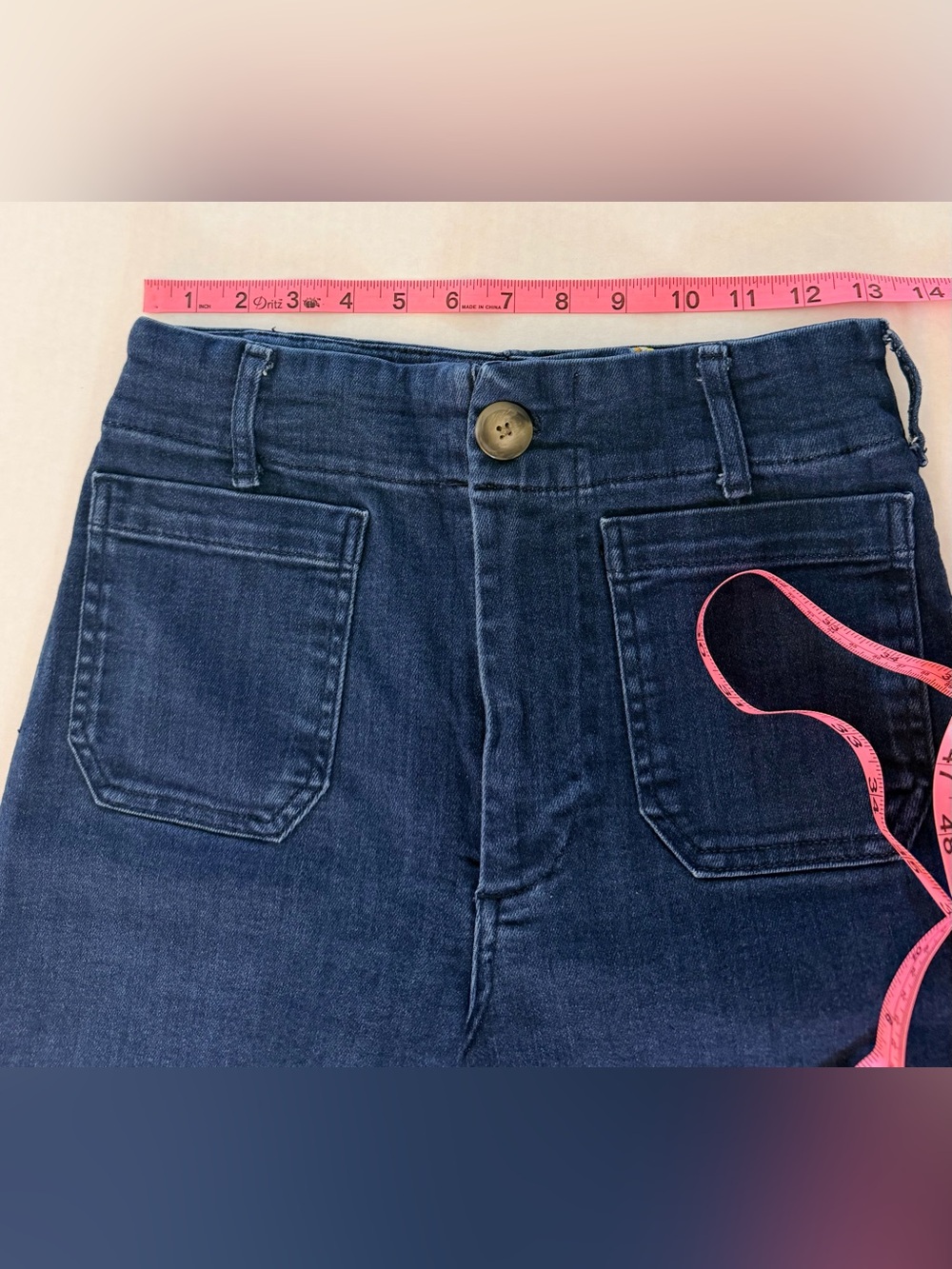 Maeve by Anthropologie The Colette Patch Pocket Wide-Leg Jeans Size 28 - Picture 4 of 13